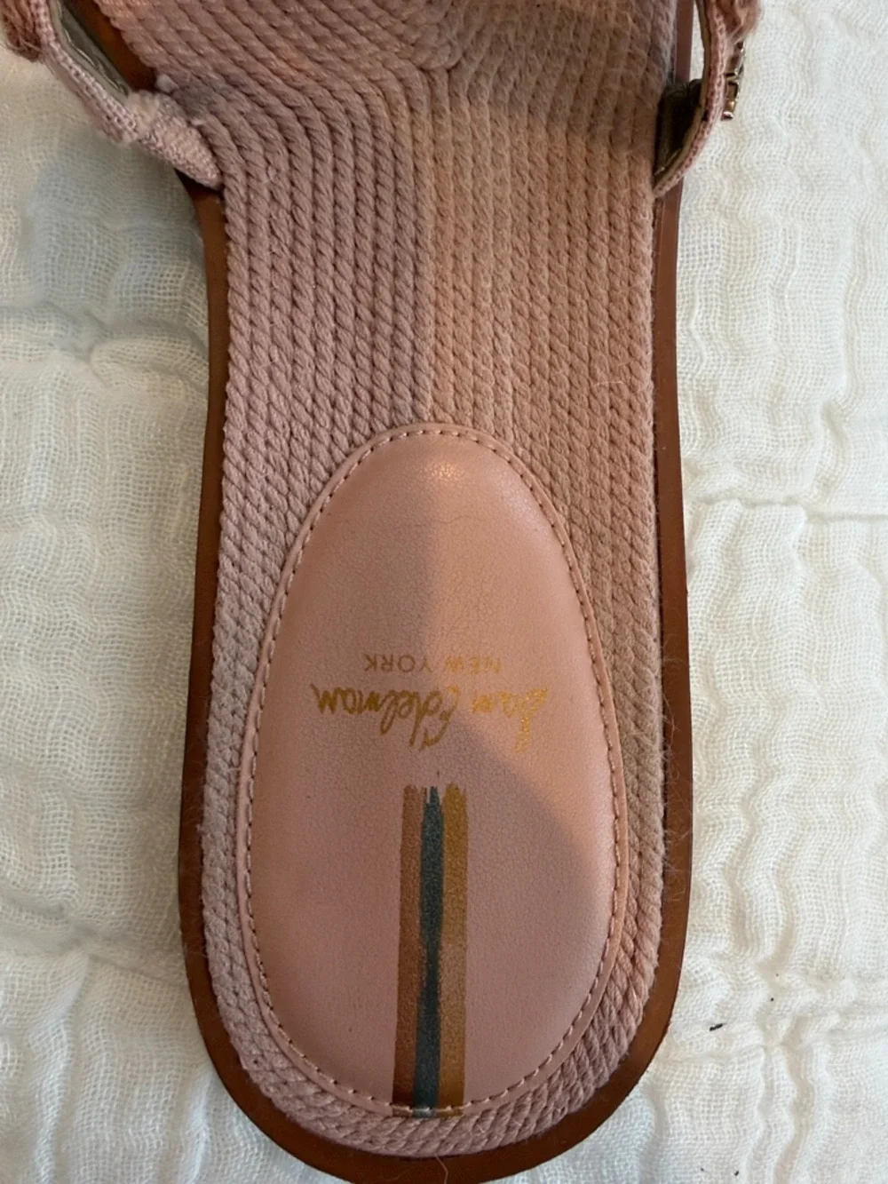 Sam Edelman Brown Pearl-Embellished Braided Slide Sandals - Picture 2 of 4